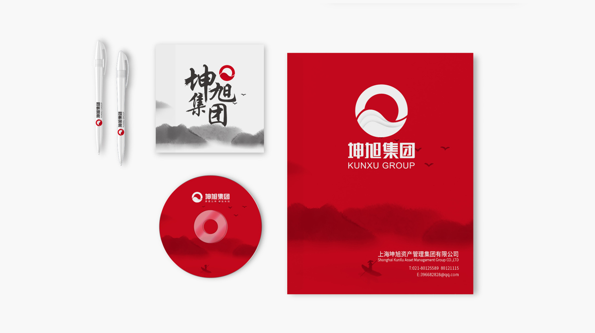 坤旭集團(tuán)企業(yè)文化MI策劃建設(shè)與公司llogo設(shè)計(jì)vi設(shè)計(jì)，濃濃中國(guó)風(fēng)