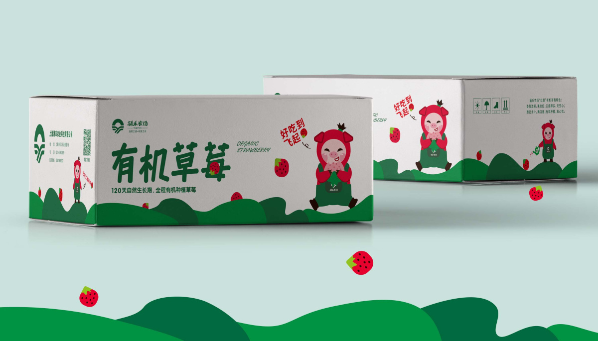涌禾農場有機草莓包裝設計