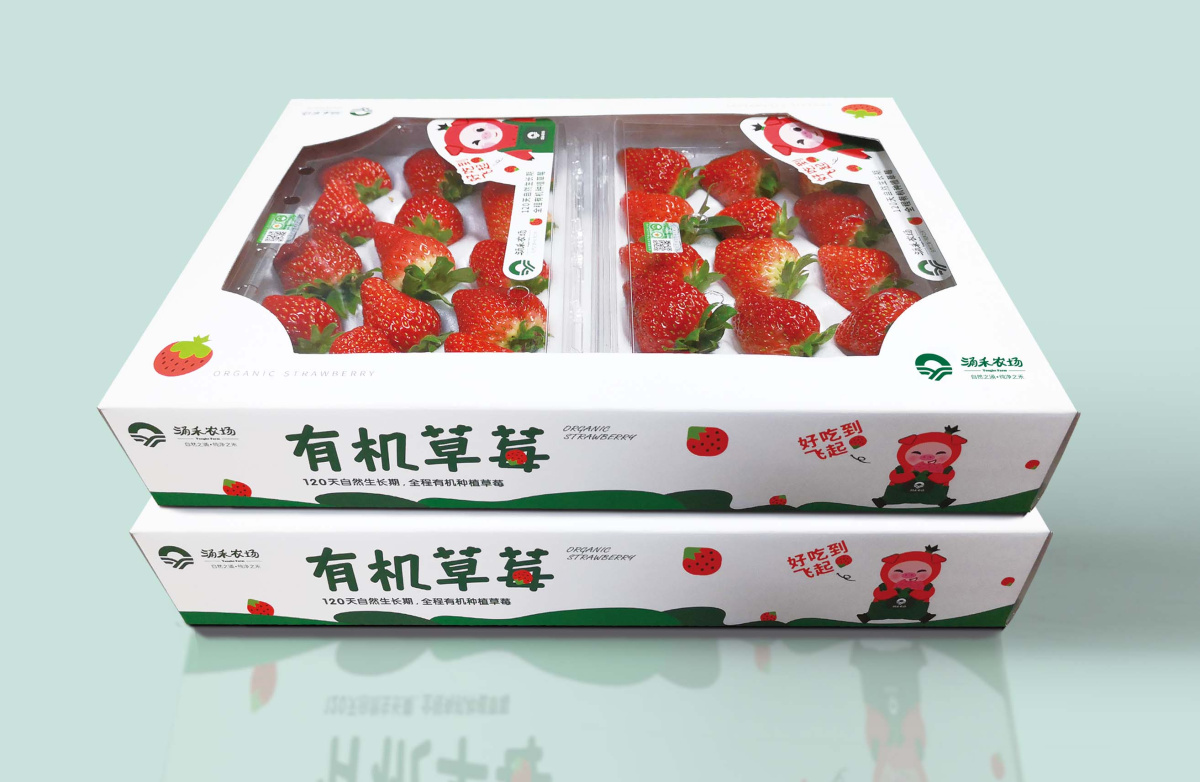 涌禾農場有機草莓包裝設計