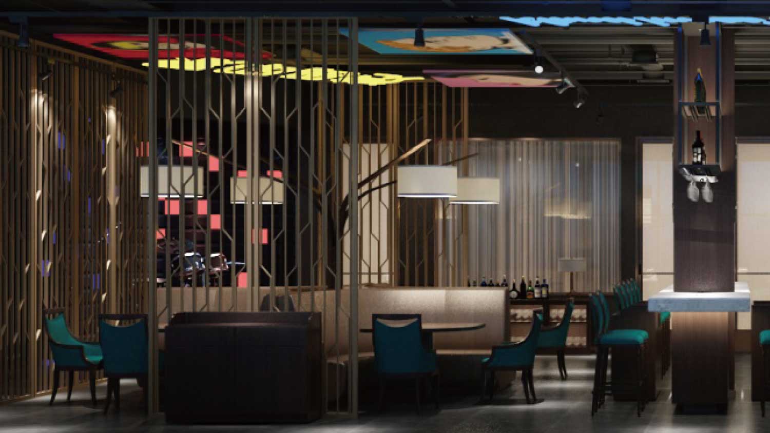 港島印象餐廳餐飲空間設計