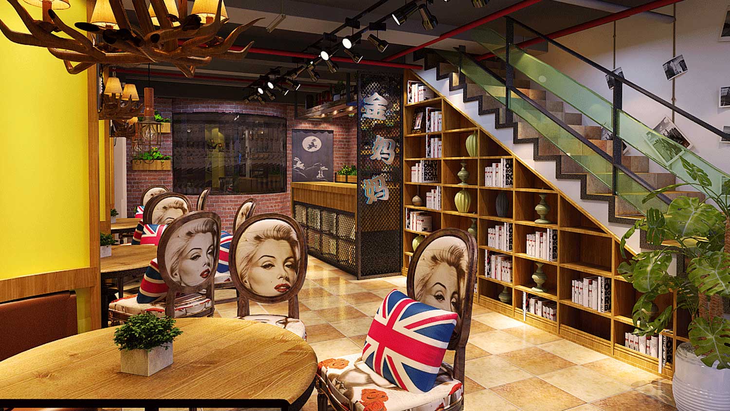 金媽媽時尚餐飲品牌設計與空間設計