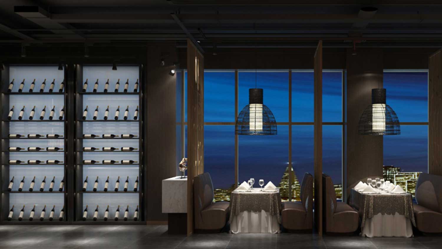 港島印象餐廳餐飲空間設計