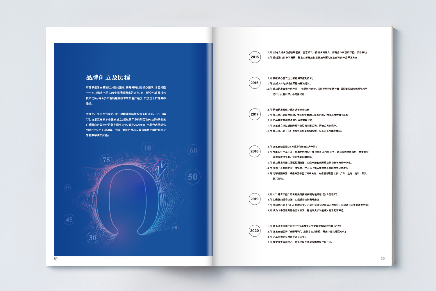 安睡號(hào)碼智能數(shù)字調(diào)節(jié)床墊宣傳畫冊(cè)設(shè)計(jì)與文案策劃